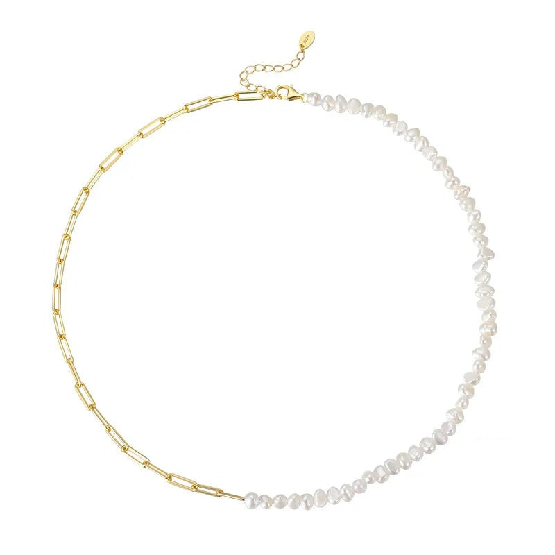 Bracciale e collana a graffetta Rhoni con perla
