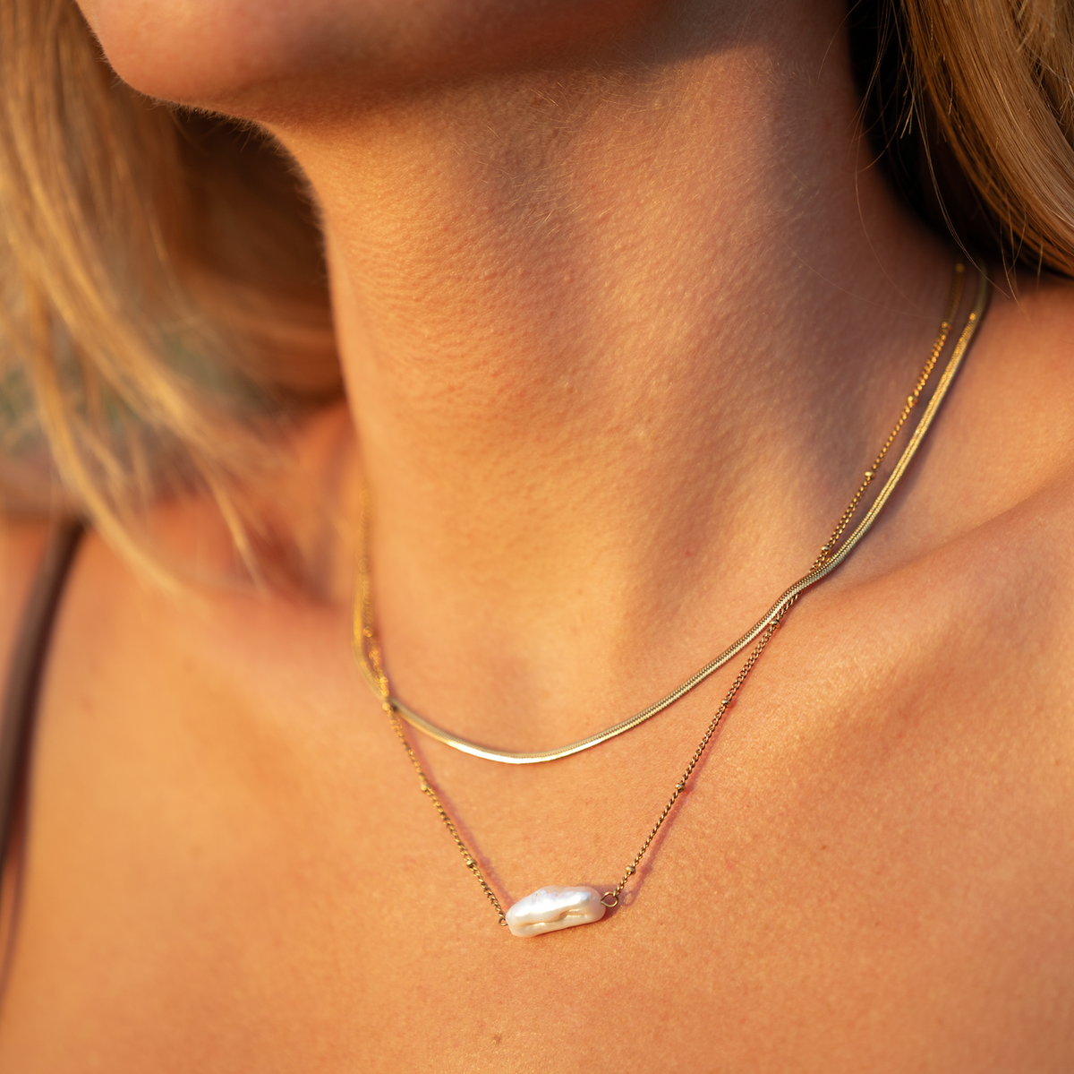Collana Helios con perla
