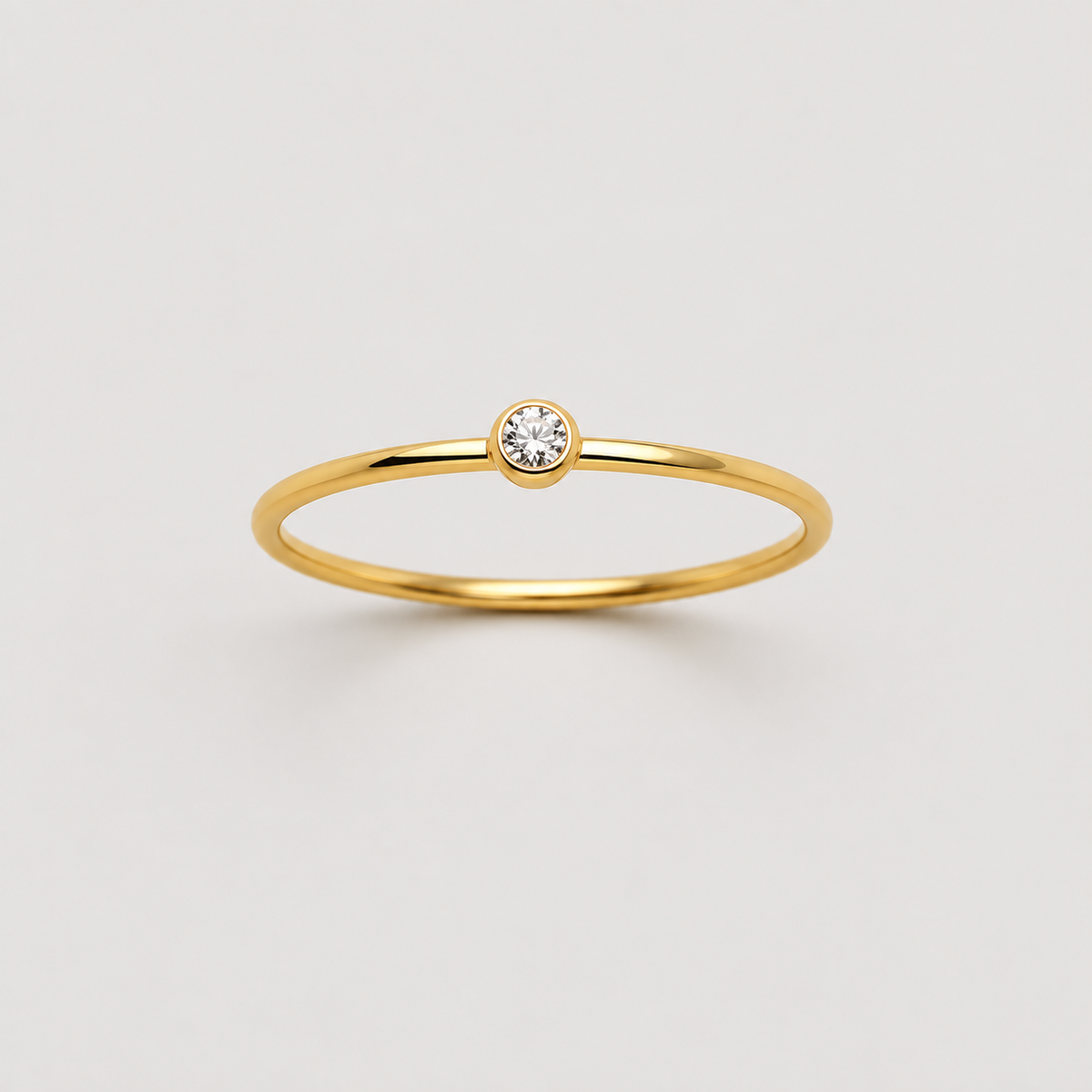 Anello delicato con pietra del mese (Set)