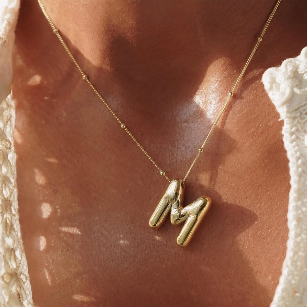 Collana con iniziale a palloncino (Set)