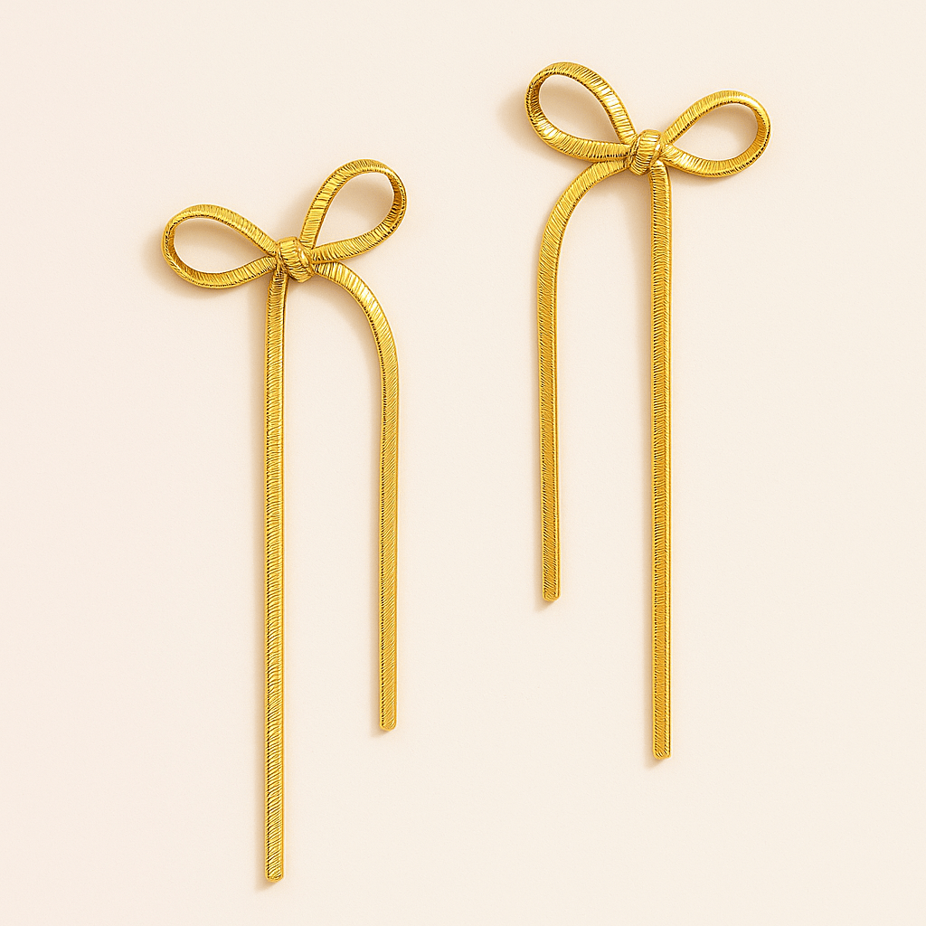 Orecchini Carol con fiocco (Set)