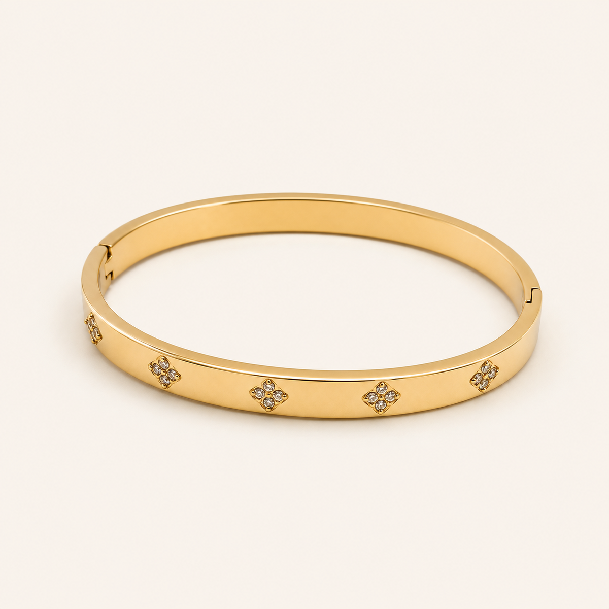 Bracciale rigido Affetto con zirconi
