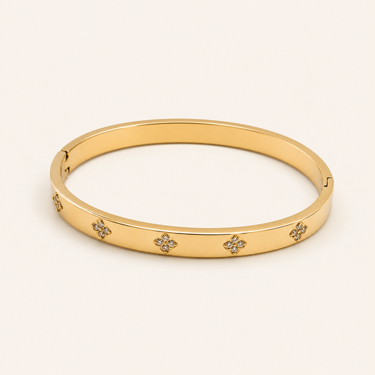 Bracciale rigido Affetto con zirconi