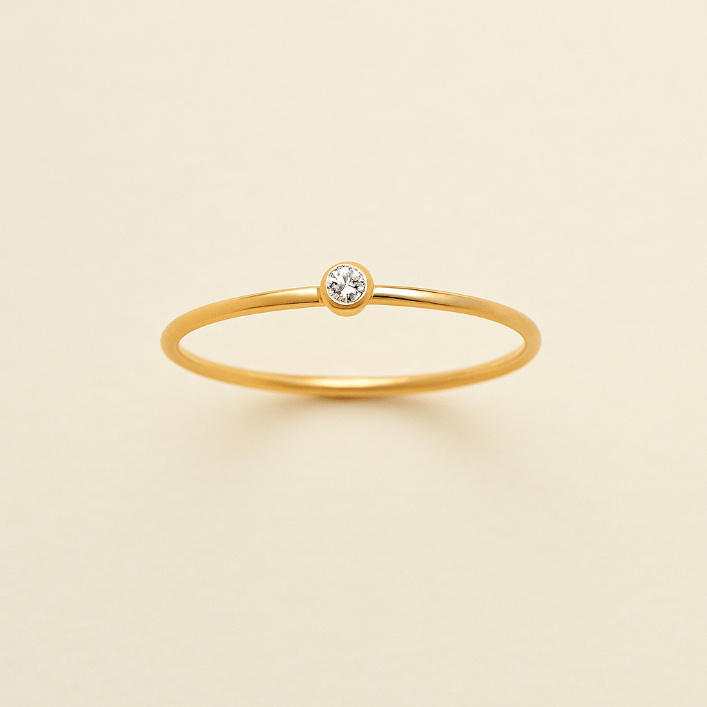Anello delicato con pietra del mese (Set)