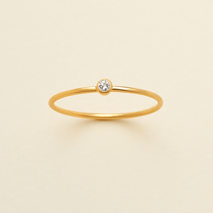 Anello delicato con pietra del mese (Set)