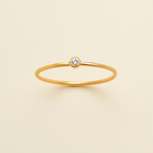 Anello delicato con pietra del mese (Set)
