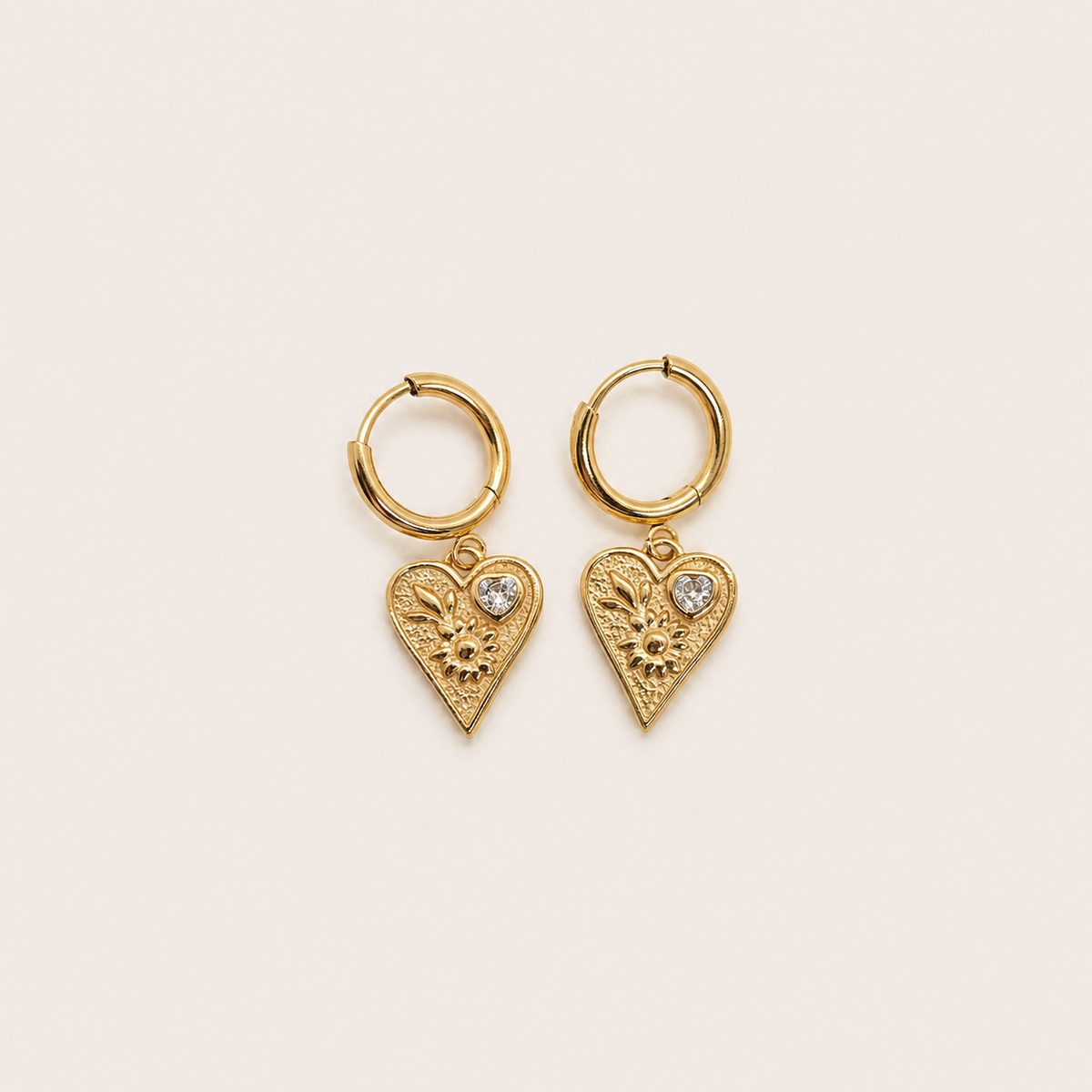 Orecchini a cerchio Firenze Cuore (Set)