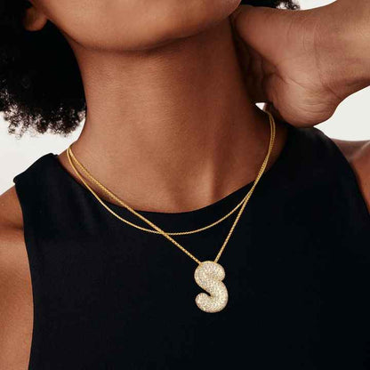 Collana Hailey con iniziale a palloncino (Set)