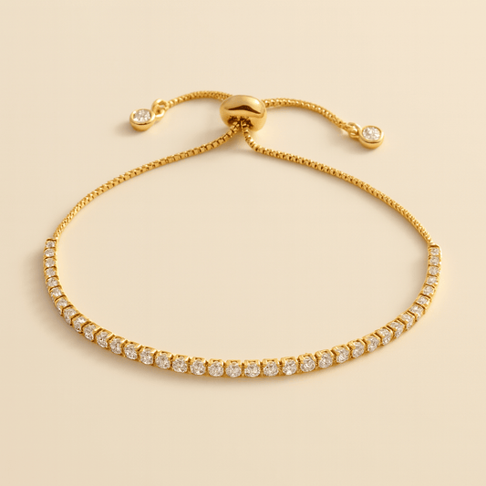 Bracciale tennis regolabile Melly (Set)