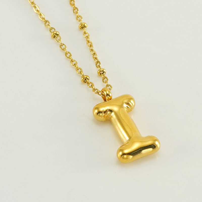 Collana con iniziale a palloncino (Set)