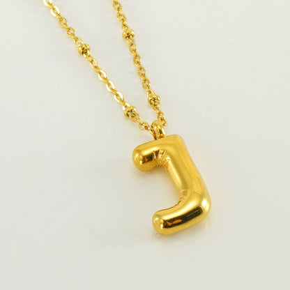 Collana con iniziale a palloncino (Set)