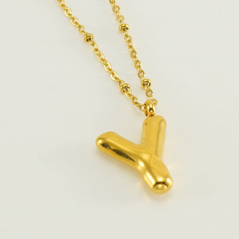 Collana con iniziale a palloncino (Set)