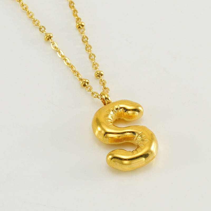 Collana con iniziale a palloncino (Set)