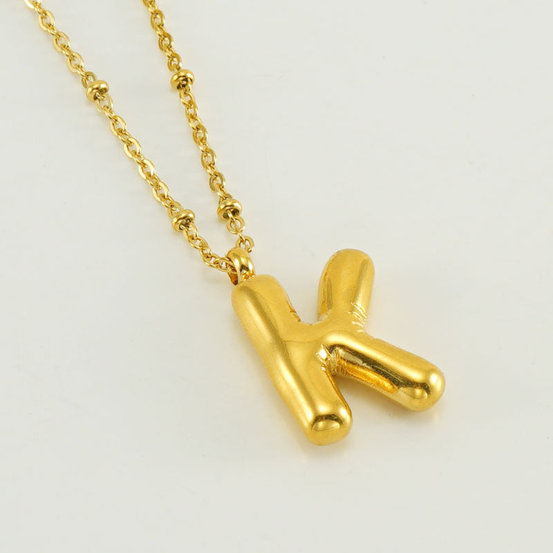 Collana con iniziale a palloncino (Set)