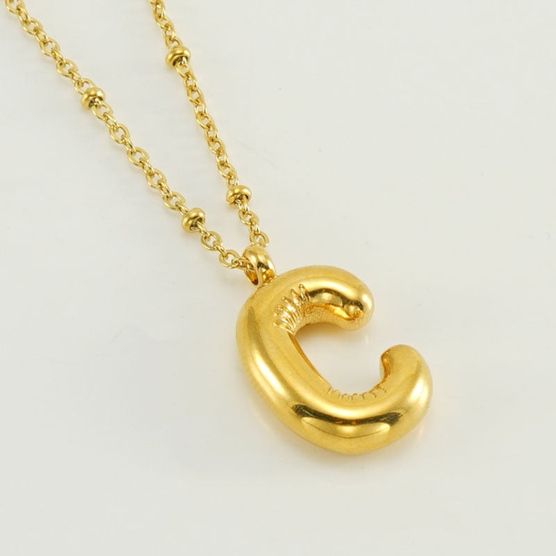 Collana con iniziale a palloncino (Set)