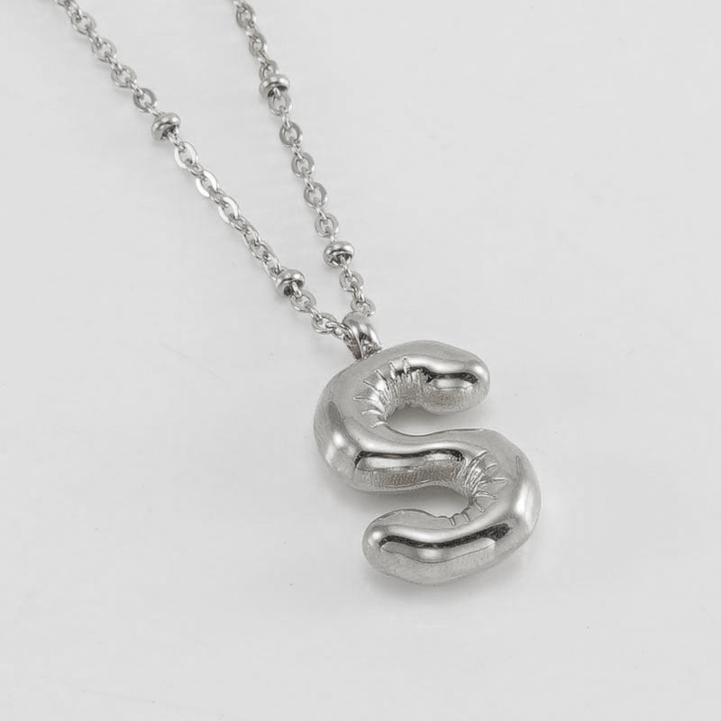 Collana con iniziale a palloncino (Set)