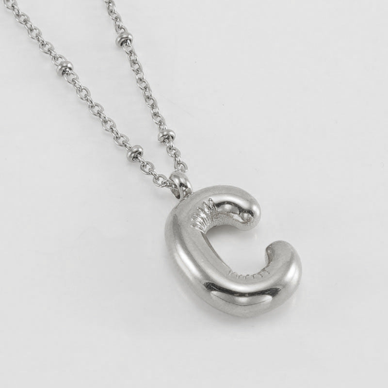Collana con iniziale a palloncino (Set)