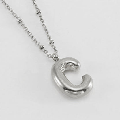 Collana con iniziale a palloncino (Set)