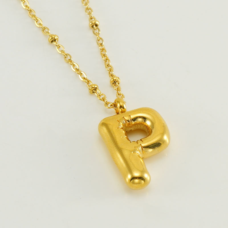 Collana con iniziale a palloncino (Set)