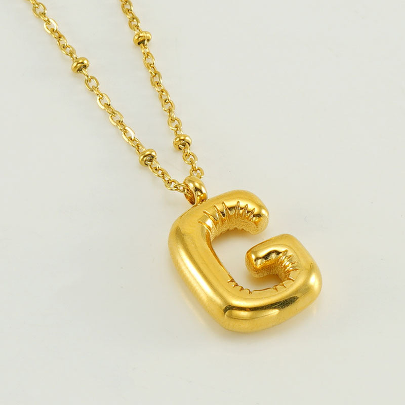 Collana con iniziale a palloncino (Set)