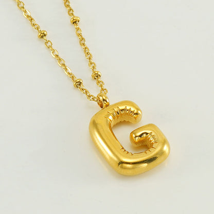 Collana con iniziale a palloncino (Set)