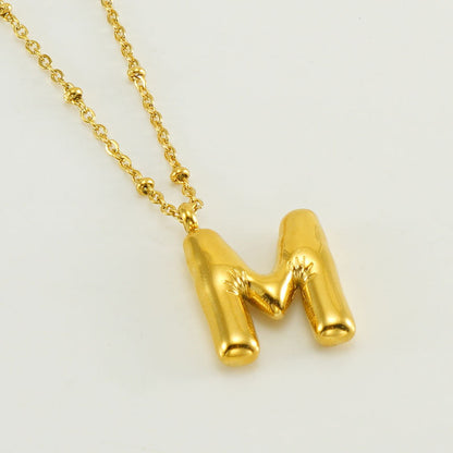 Collana con iniziale a palloncino (Set)