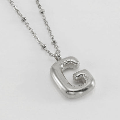Collana con iniziale a palloncino (Set)