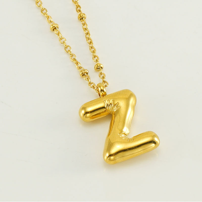 Collana con iniziale a palloncino (Set)