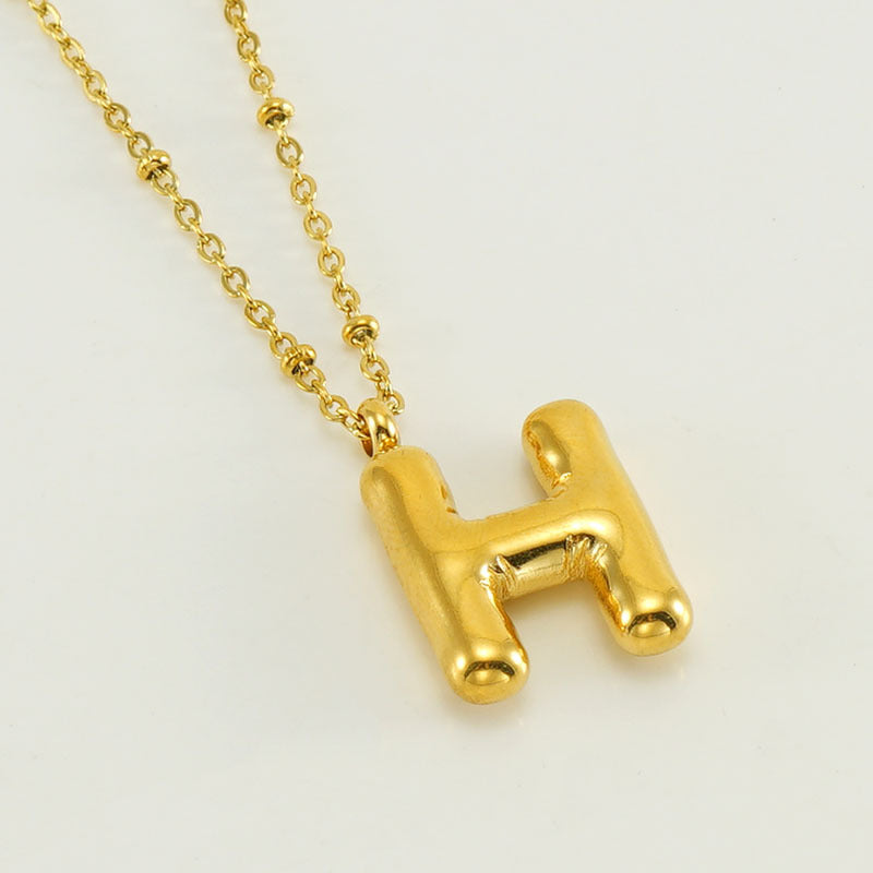 Collana con iniziale a palloncino (Set)