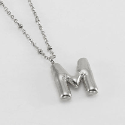 Collana con iniziale a palloncino (Set)
