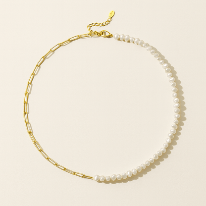 Bracciale e collana a graffetta Rhoni con perla