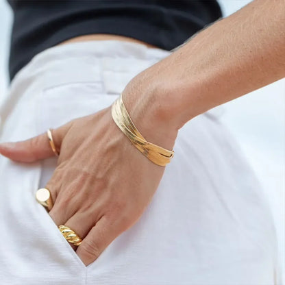 Bracciale a spina di pesce Angelica® in acciaio inossidabile (Set)