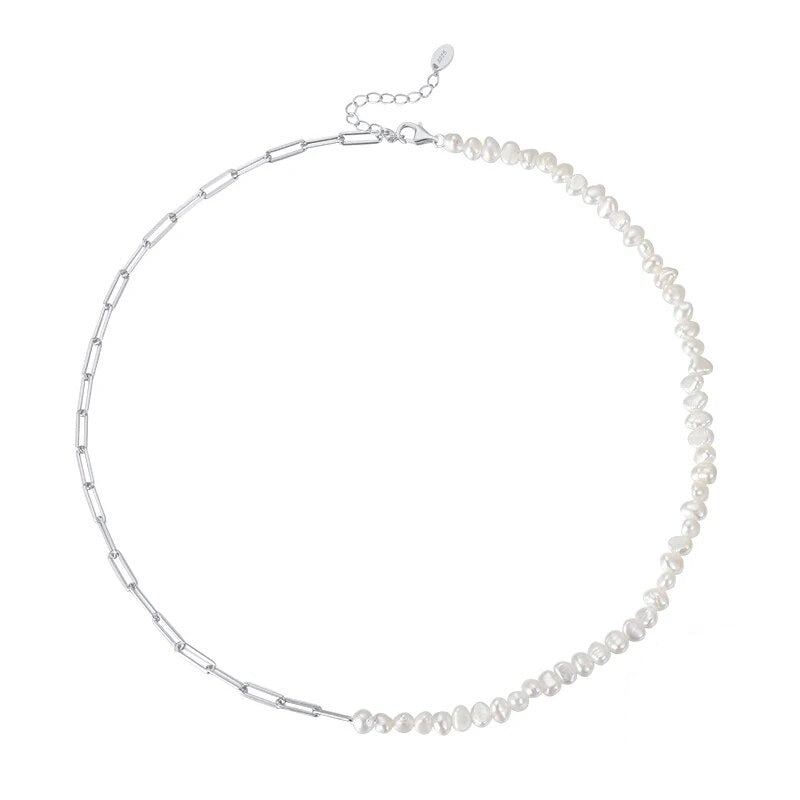 Bracciale e collana a graffetta Rhoni con perla