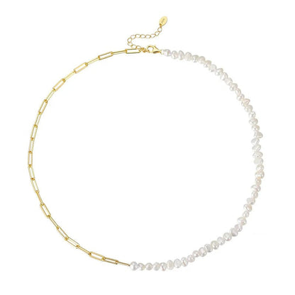 Bracciale e collana a graffetta Rhoni con perla