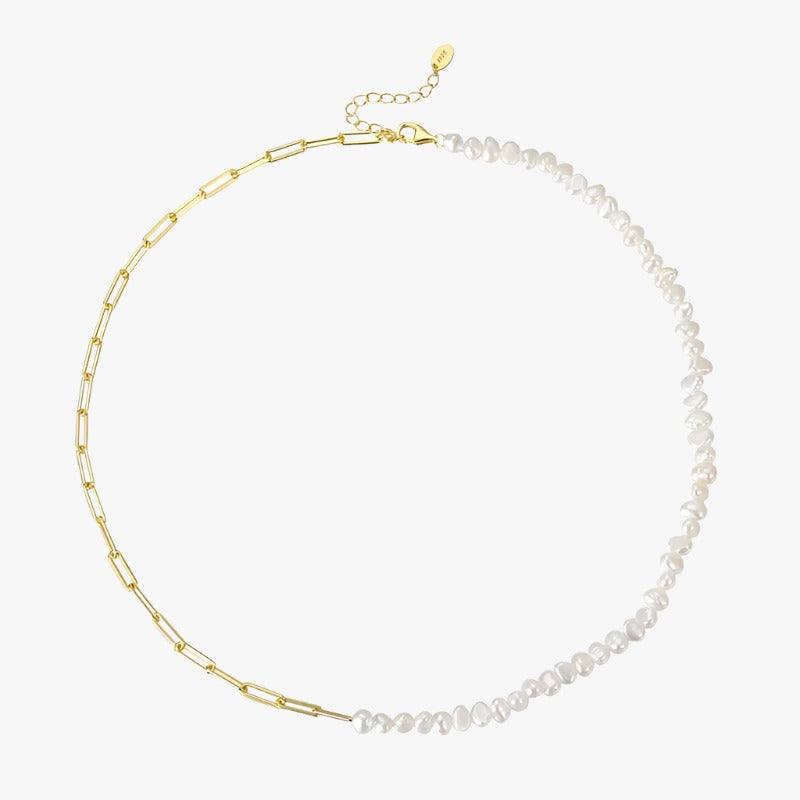 Collana a graffetta Rhoni con perla (Set)