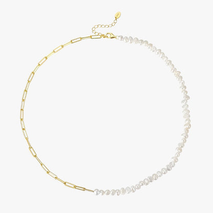 Collana a graffetta Rhoni con perla (Set)