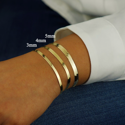 Bracciale a spina di pesce Angelica® in acciaio inossidabile (Set)