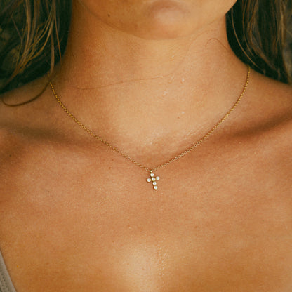 Collana Cascata con croce