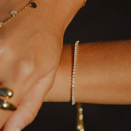 Bracciale tennis regolabile Melly (Set)