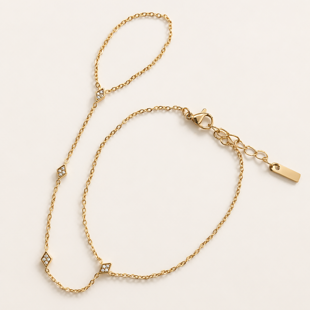 Catena da mano Virelle con cristalli