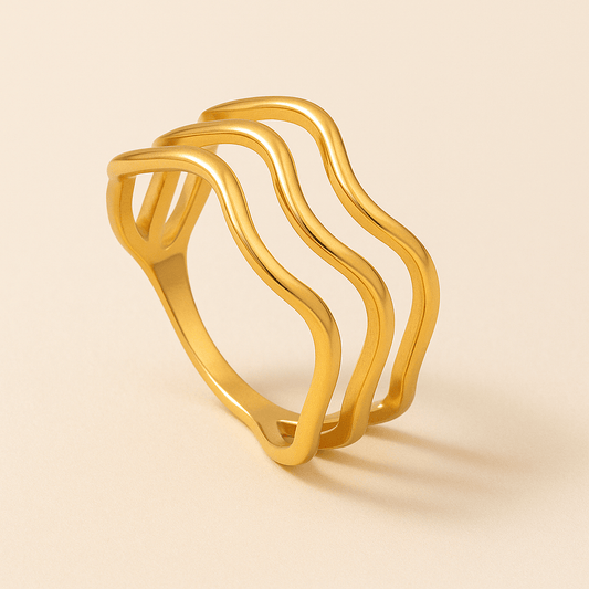 Anello Trio di onde (Set)