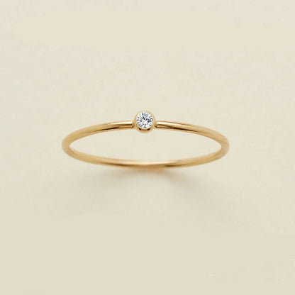 Anello delicato con pietra del mese (Set)