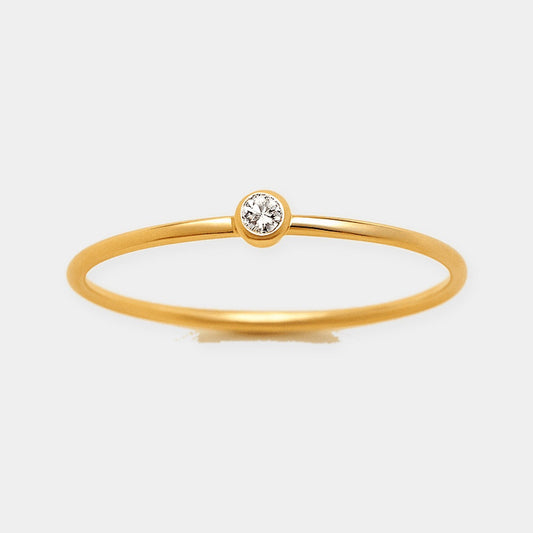 Anello delicato con pietra del mese