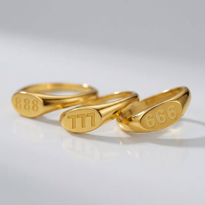 Anello chevalier Angelica® con numero angelico