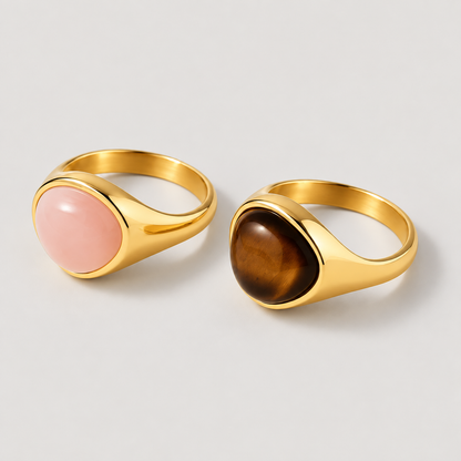 Anello vistoso Alaula con gemma (Set)