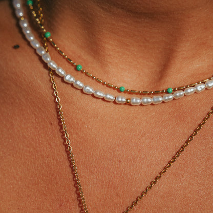 Girocollo Aloha con perla e oro