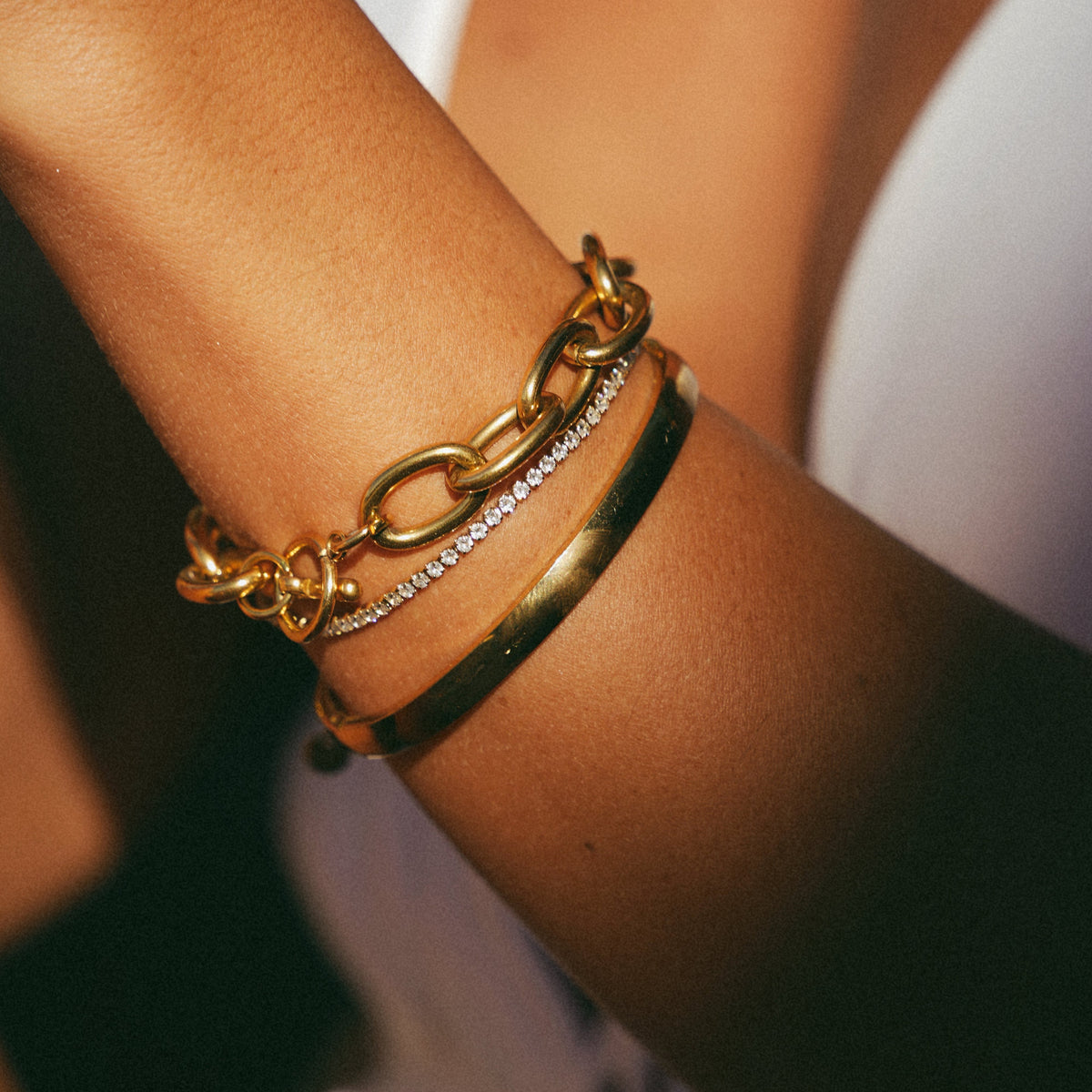 Bracciale tennis regolabile Melly