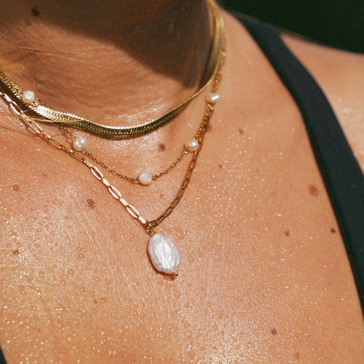 Collana Hanalei con perla e moneta