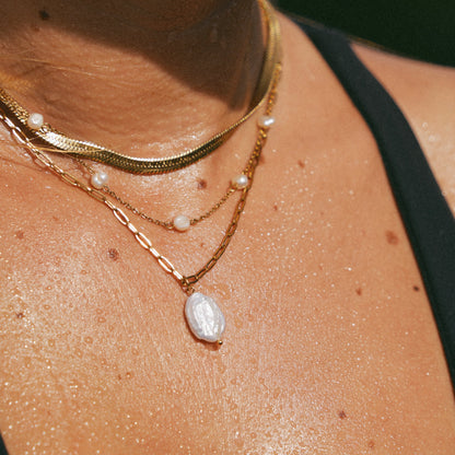 Collana Hanalei con perla e moneta