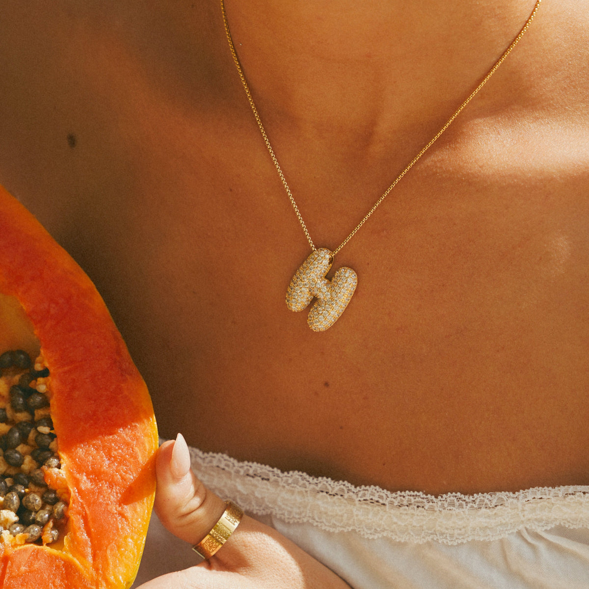 Collana Hailey con iniziale a palloncino (Set)